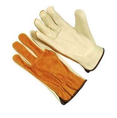 LARGE 4335SB-L Split-Back, Wing Thumb, Cowhide Leather Drivers Glove ...