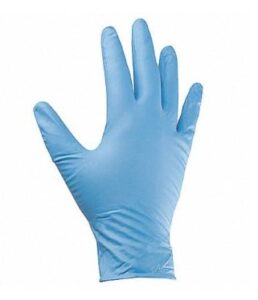 4 MIL Light Blue Nitrile Gloves, Large 100/BX